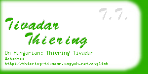 tivadar thiering business card